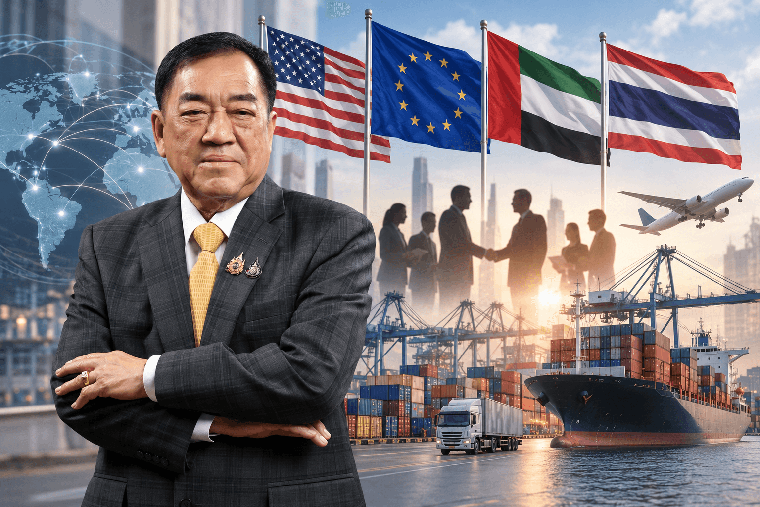 หอการค้าไทยหนุนรัฐบาลเร่ง 3 ดีลการค้า สหรัฐฯ–EU–UAE เปิดตลาดส่งออก ดึง FDI และเทคโนโลยี พร้อมยกระดับขีดความสามารถทางเศรษฐกิจไทย