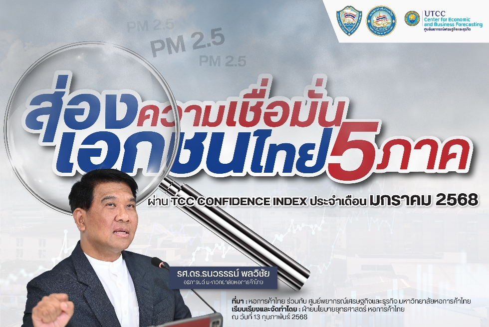  ส่องความเชื่อมั่นเอกชนไทย 5 ภาค  ผ่าน TCC CONFIDENCE INDEX ประจำเดือน มกราคม 2568 